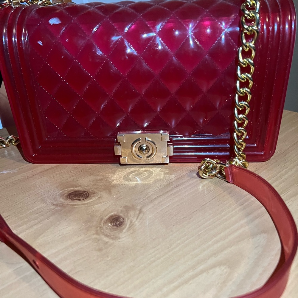 Clear pink jelly purse!